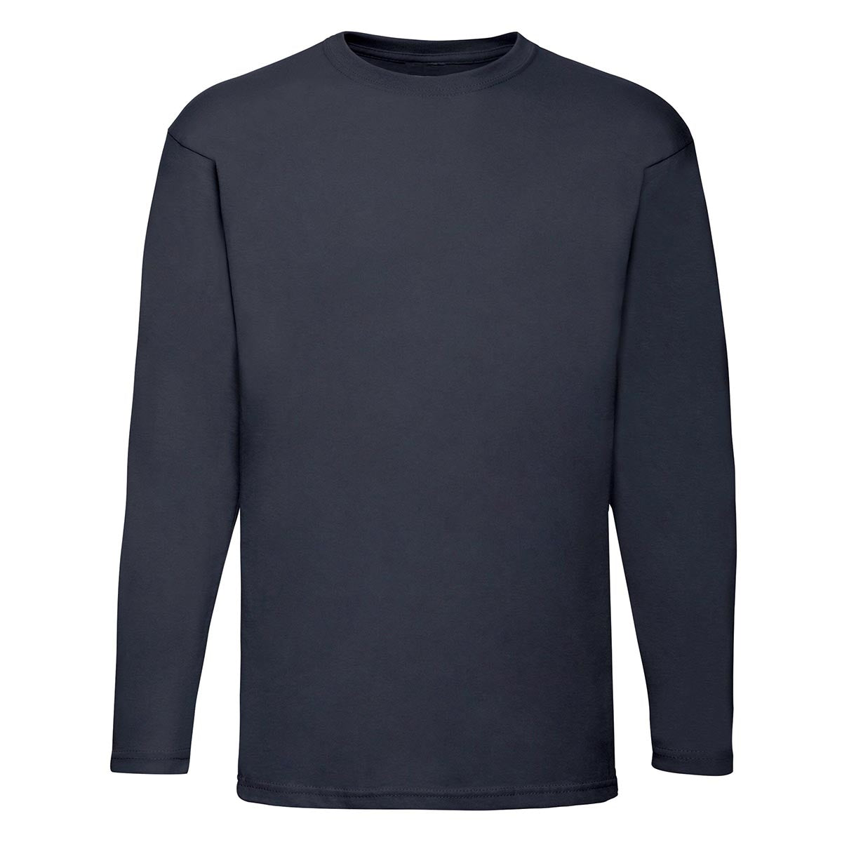 Mens Crew Neck Essential Long Sleeve Cotton T Shirt