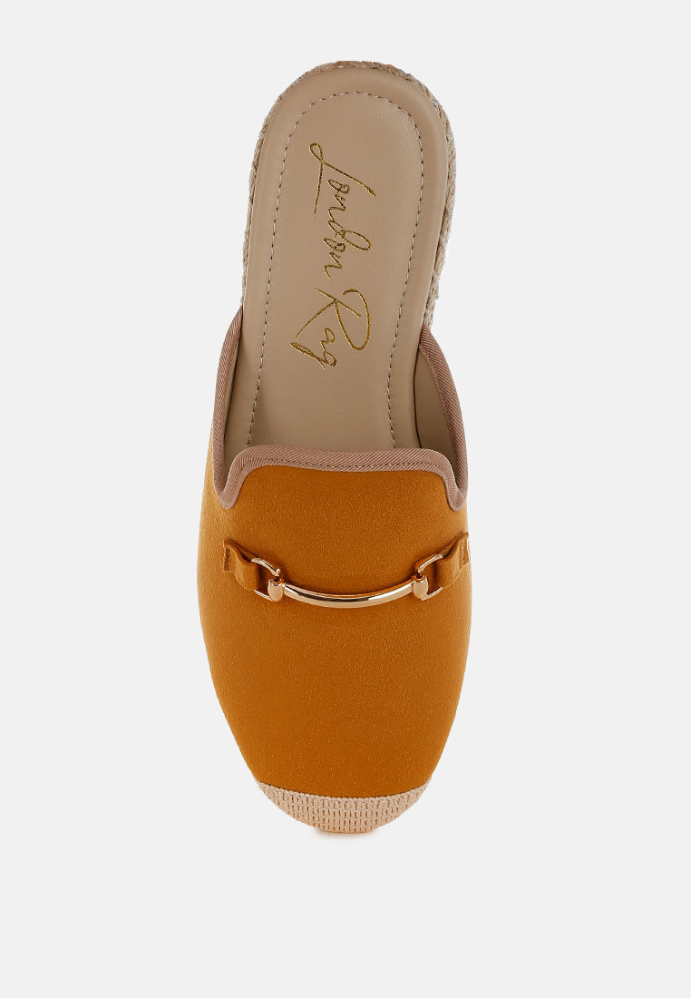 Nazaya Horsebit Detail Espadrilles Mules-3