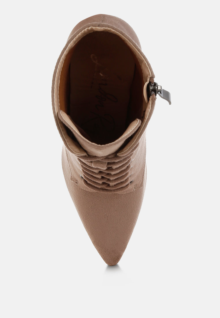 Nesta Stiletto Heel Lace Up Boots-3