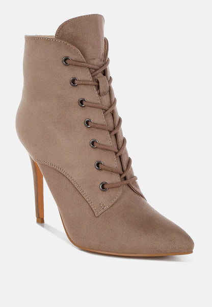 Nesta Stiletto Heel Lace Up Boots-1