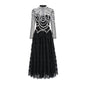 Elegant And Heavy Craft Long Sleeve Beaded Dress