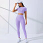 High Waist 2 Piece Workout Clothes Set with Moisture-Wicking Fabric