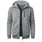Men's Sports Fitness Casual Jacquard Hooded Jacket Knitted Cardigan
