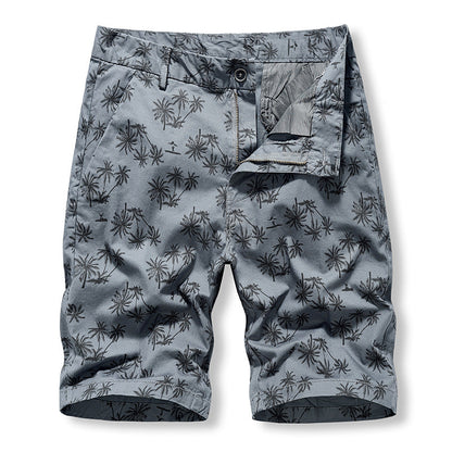 Casual shorts men's outdoor sports pure cotton washed overalls versatile five point pants