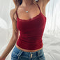 Women’s Slim Fit Ribbed Crop Camisole – Solid Color Summer Tank Top