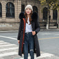 Women's Long Two-way Cotton-padded Clothes Fleece Trench Coat
