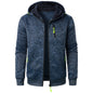 Men's Sports Fitness Casual Jacquard Hooded Jacket Knitted Cardigan