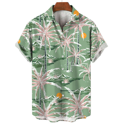 Men’s Summer Vintage V-Neck Shirt – Lightweight Casual Tee