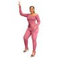 Women's Fashion Casual Exercise Off-shoulder Suit