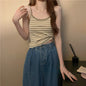 Striped Camisole Top – Versatile Inner/Outerwear for Everyday Style