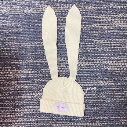 Special-interest Design Long Ears Rabbit Knitted Woolen Cap Cute Warm Hat