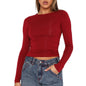 Versatile Irregular Slim Fit Bottoming Top Slim-fit Long Sleeve