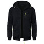 Men's Sports Fitness Casual Jacquard Hooded Jacket Knitted Cardigan