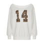 Trendy printed digital patch hoodie for autumn fashion, loose and casual edition, fringed round neck top