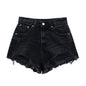 Women's Raw Edge Denim Casual Shorts