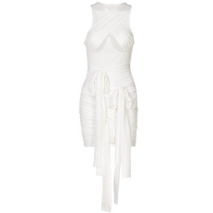 Hanging Neck Sleeveless Dress