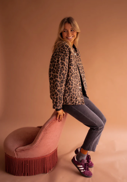 Leona | Leopard Bomber Jacket