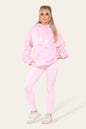 Plus Size Ruched Sleeves Hoodie With Satin Ribbon