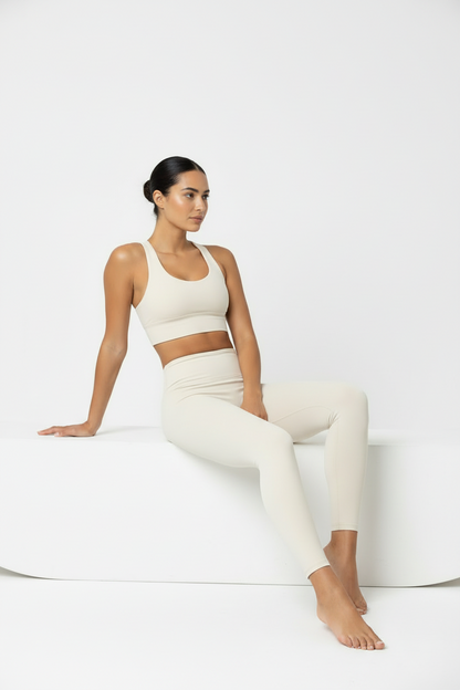 PHIA Ivory Longline Sports Bra