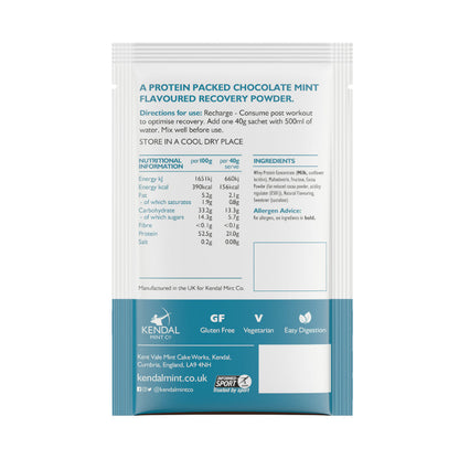 KMC PRO MIX Whey Protein Recovery Powder | Chocolate Mint Flavour | 24 x 40g