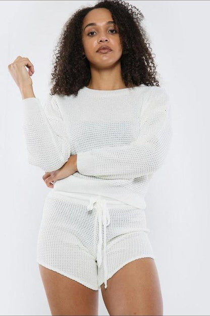 Knitted Jumper & Short Suit
