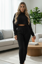 Womens Cable Knitted Baggy 2 Pieces Lounge Wear Casual Set Ladies Suit Tracksuit