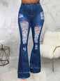 Stylish Versatile Hollow Out Bootcut Jeans Women