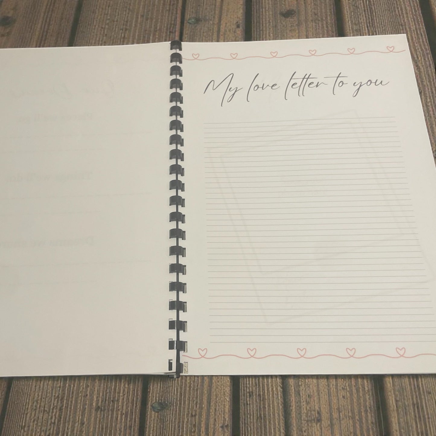 16 page love story book