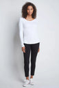 Long Sleeve Cotton Modal Scoop Neck T-Shirt