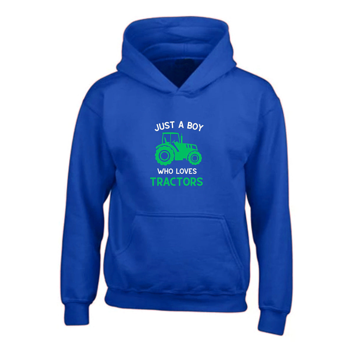 Kids "JUST A BOY WHO LOVES TRACTORS" Printed Hoodie