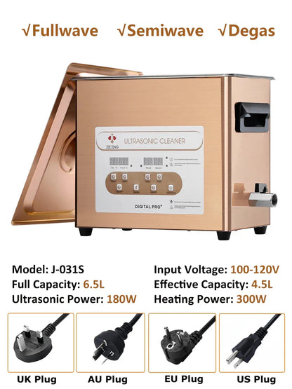 6.5L Ultrasonic Cleaner, 40kHz Ultrasonic Bath, Cleaning Machine For Jewellery Dental Motorbike Carburetor Auto Parts etc