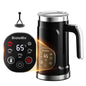 BioloMix Upgraded 5-in-1 LED Touch Screen Milk Frother for Lattes & Coffee, Hot And Cold Foam Maker