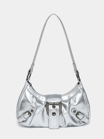 Hot Selling Maillard-Style Retro Small Bag Spicy Girl Y2K Wasteland-style Vintage Leather Shoulder Armpit Bag 2025
