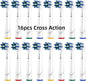 16/20PCS Brush Head nozzles for Oral B Electric Toothbrush Replacement Head Refill Sensitive Floss Cross Action for Oralb