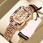 Luxury Elegant Watch For Women Date Waterproof Rectangle Ladies Watch