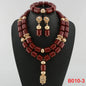 Traditional Nigerian Wedding Artificial Coral Beads Bridal Jewelry Sets African