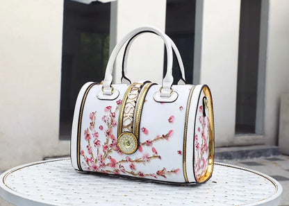 Large-capacity Women's Boston Barrel Handbags