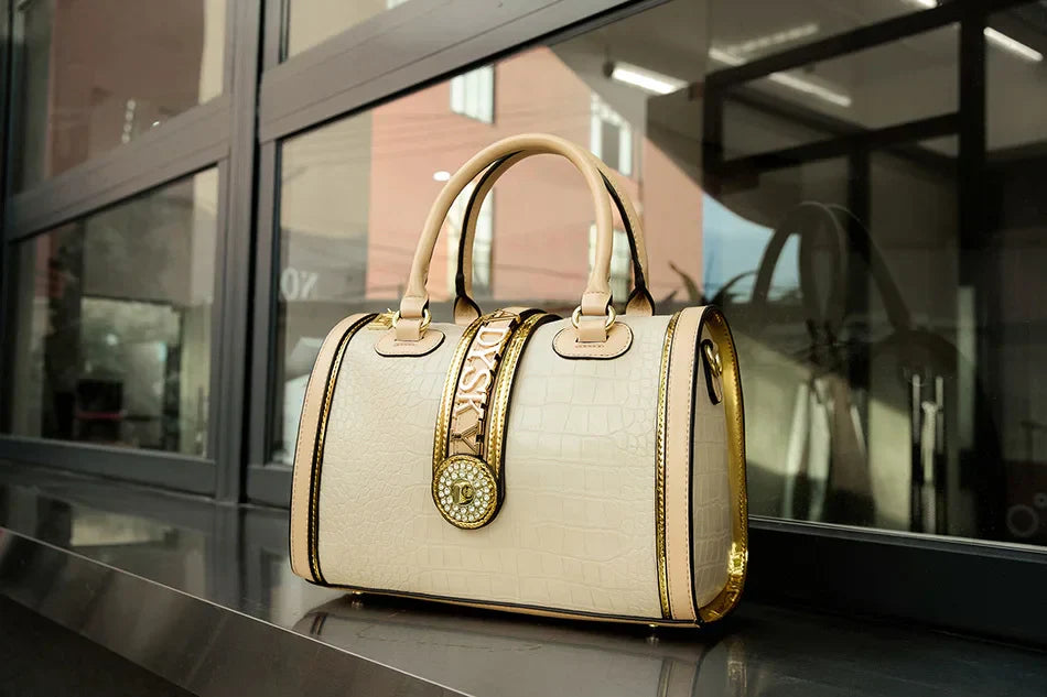Large-capacity Women's Boston Barrel Handbags