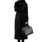 Women's Woollen Double-breasted Mid-calf Long Sleeves Jacket
