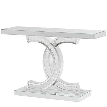 Gold Entryway Table, Modern 39-Inch Console Faux Marble Narrow Wood Sofa with