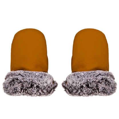 Stroller Gloves 1 Pair Winter Windproof Warm Cute Bear Brown Style Universal Prams Gloves Waterproof Baby Stroller Accessories