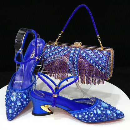 Italian Design Three-Dimensional Women's Bags And Ladies Heel Shoes