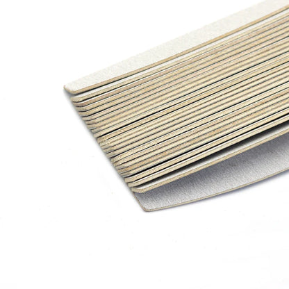 10pcs/Lot Wooden Nail Files Professional 100 180 240 Emery Board Manicure Buffer Grey Boat Double-sided Wooden Pedicure Buffers
