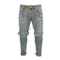 New 2025 Ripped Hole Jeans for Men Hip Hop Cargo Pant Distressed Denim Jeans