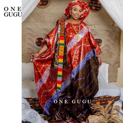 Perfumed First Quality African Dashiki Basin Dress Unique Cuff Design Nigerian Print Bazin RicheWedding Party Boubou Robe