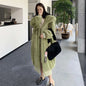 Winter Faux Fur Fashionable Hooded Cotton Long Plush Fleece Temperament Loose Jacket for Women