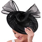 Elegant Wedding Big Size Fascinator Hat Women Flower Multimodal Hair Top Clips