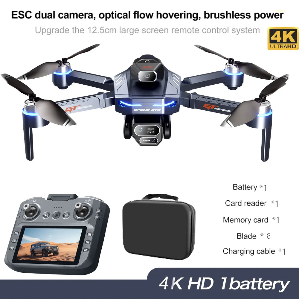 GT8 Mini Drone 8K WiFi GPS HD Aerial Photography Quadcopter with Cameras Toys