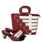 Latest Design Nigerian Women Shoes and Bag Set Plus Size Women Shoes 43 Ladies