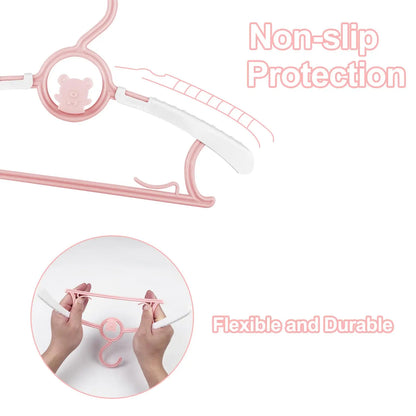 Non-slip Baby Clothes Hanger Adjustable Storage Hangers Plastic Multi-Functional Clothes Hanger, Clothing Store，Family